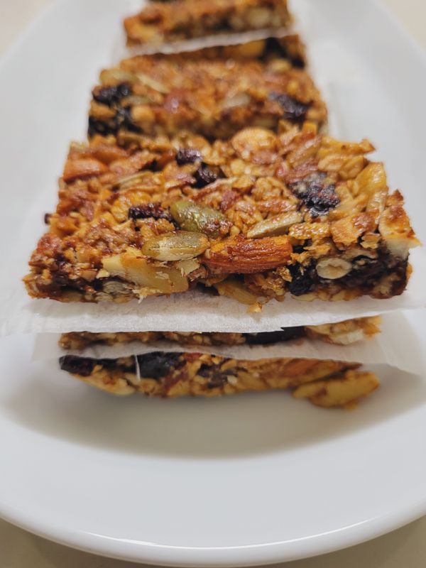 Almonds, Seeds and Cranberry Bars