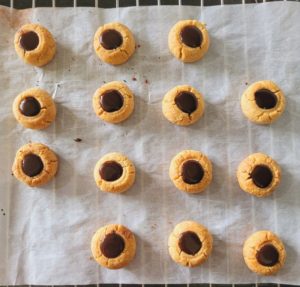 Almond and Whole Wheat Thumbprint Cookie